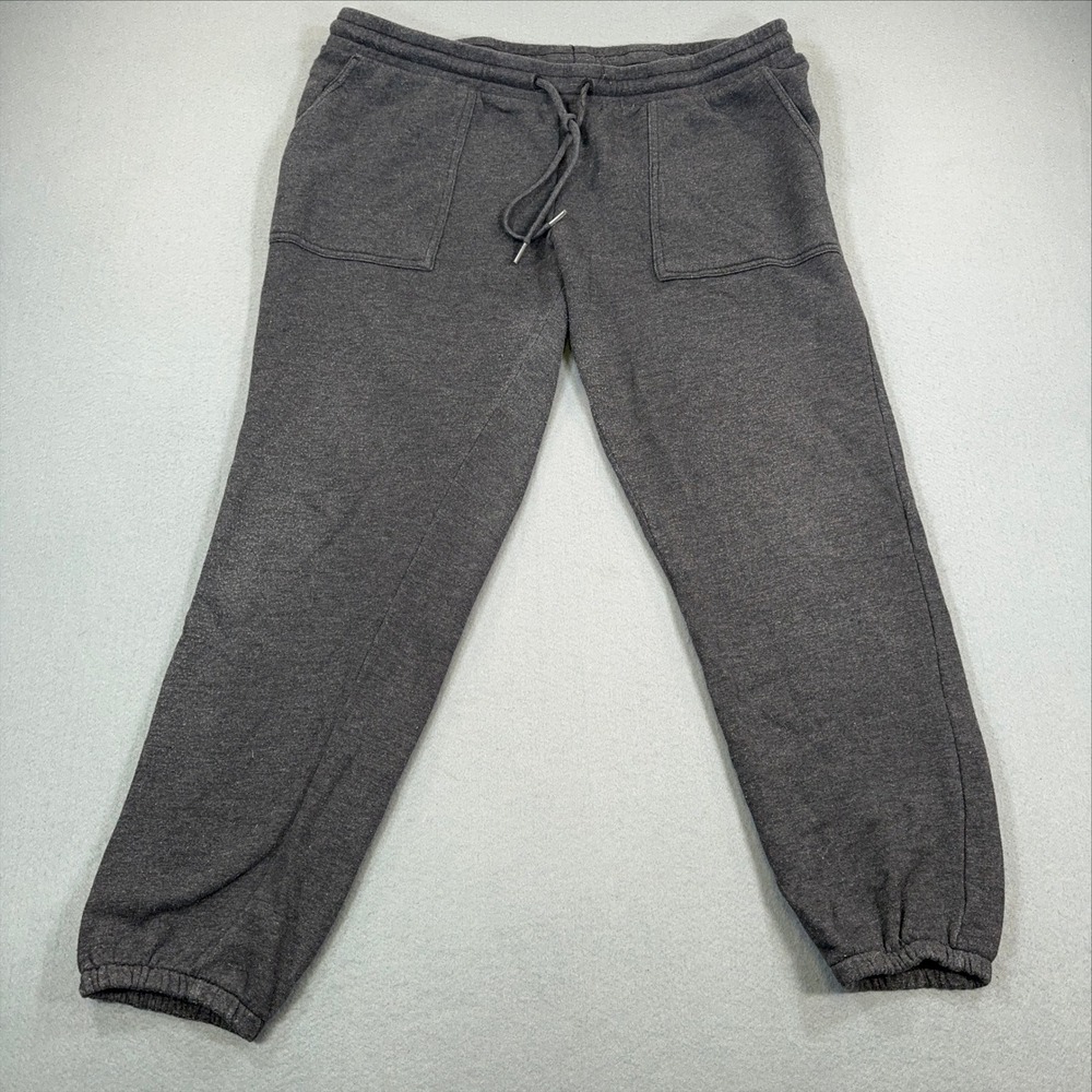 Zella Womens Charcoal Gray Heather Knit Joggers Drawstring Sweatpants ZEL12222 L